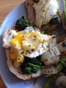 Eggs and Spinach on Toast